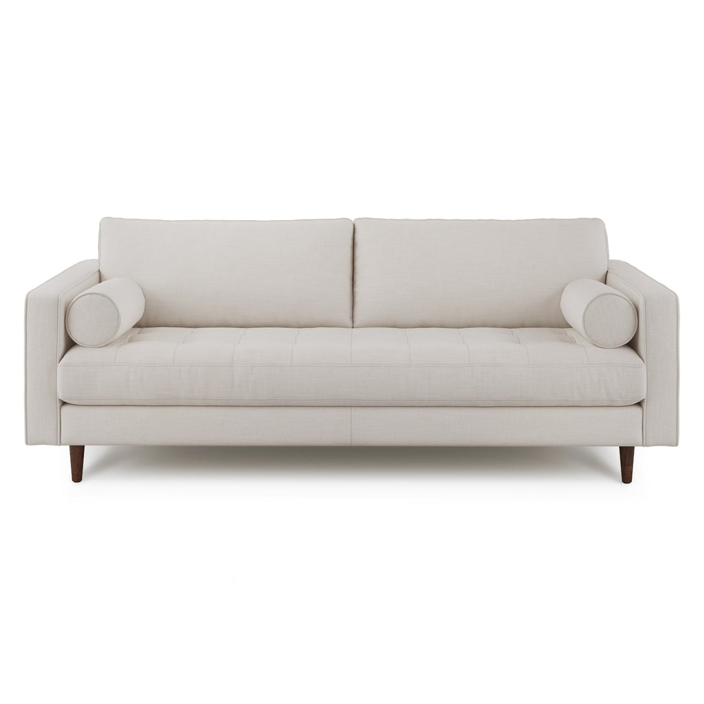 88" Tufted Sofa - Biscuit Cream(Minor damage)