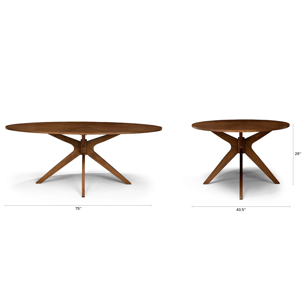 75" Oval Dining table (Minor Damage)