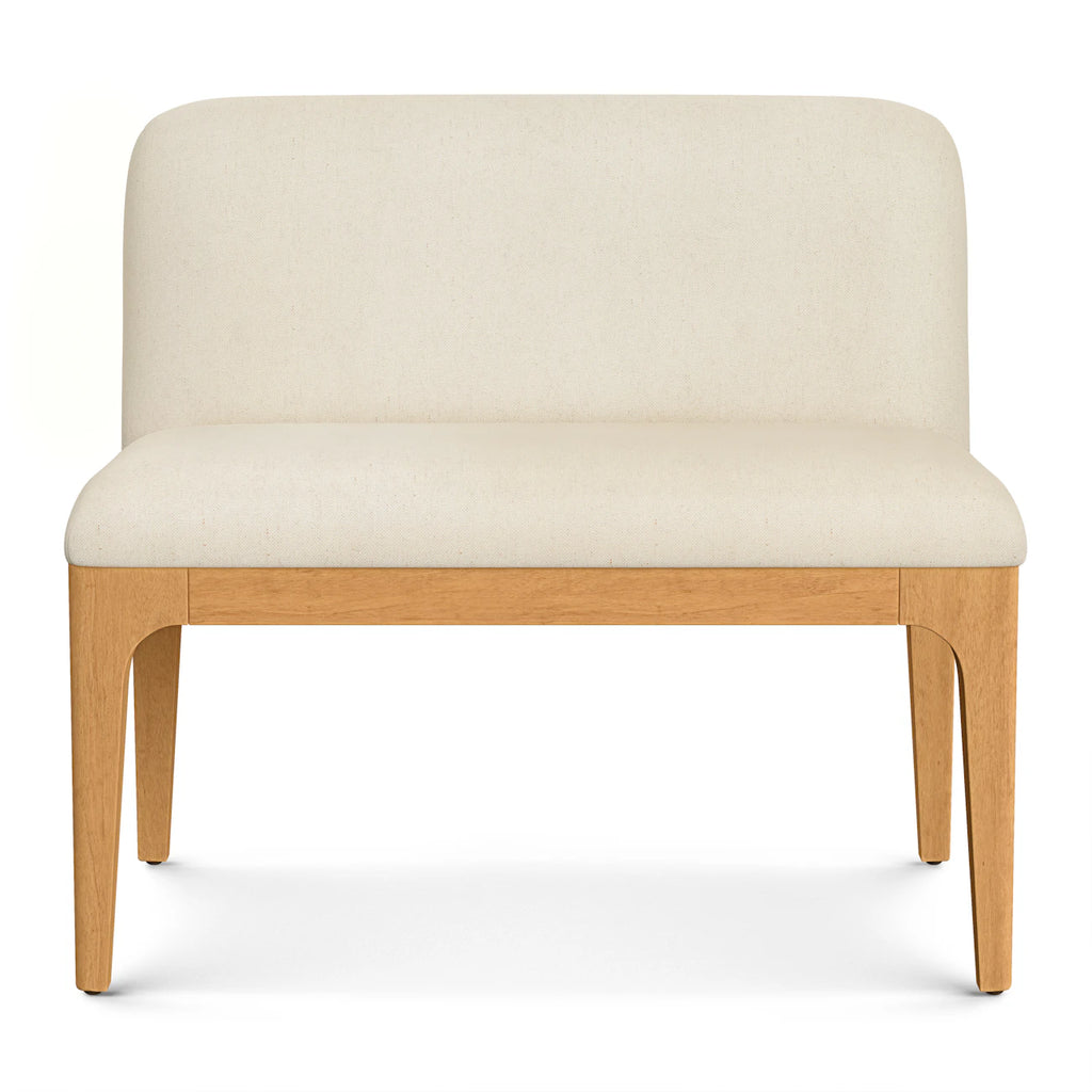 ROSIN 34" ARMLESS BANQUETTE - OAK AND SAND IVORY