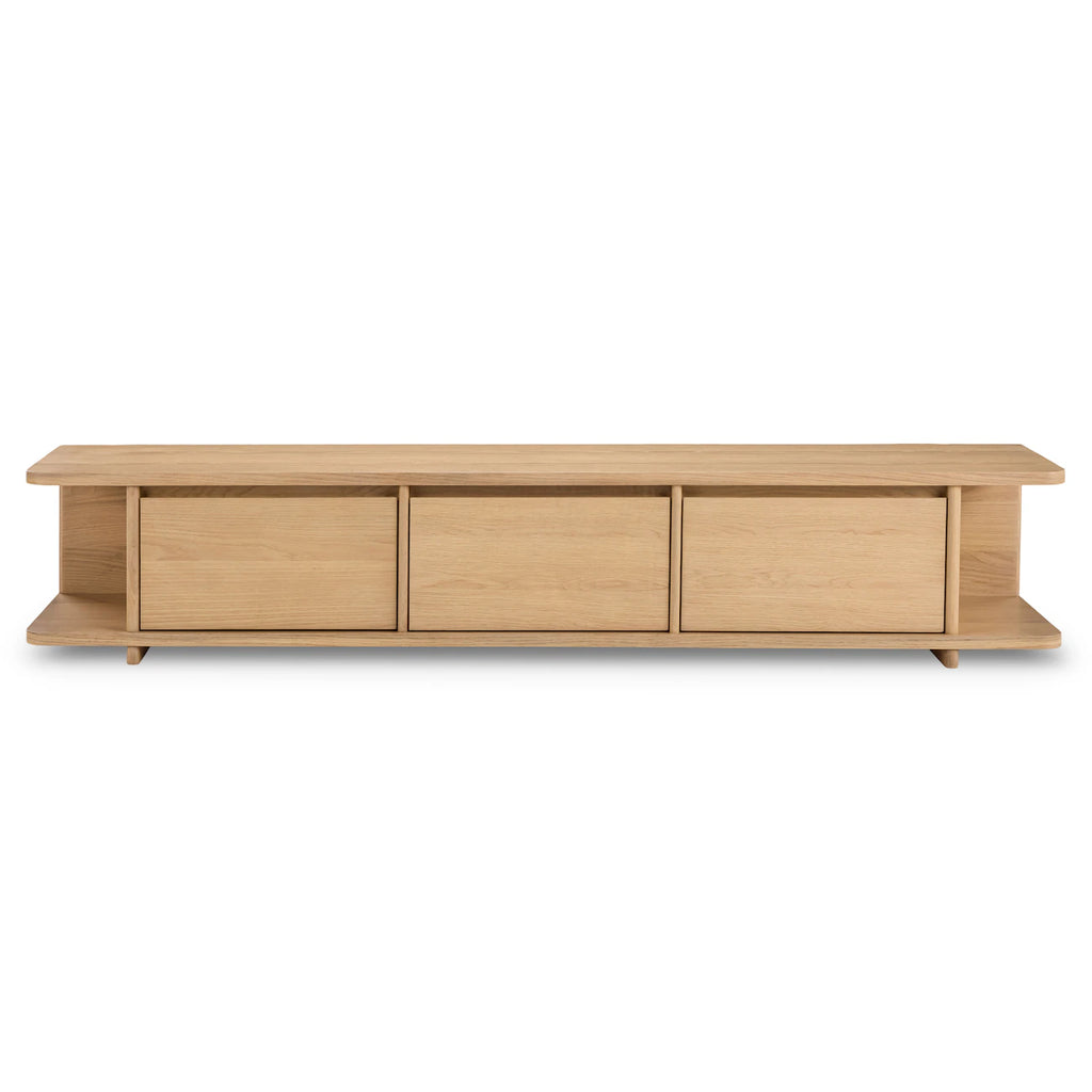 79" Low Media Unit - White Oak