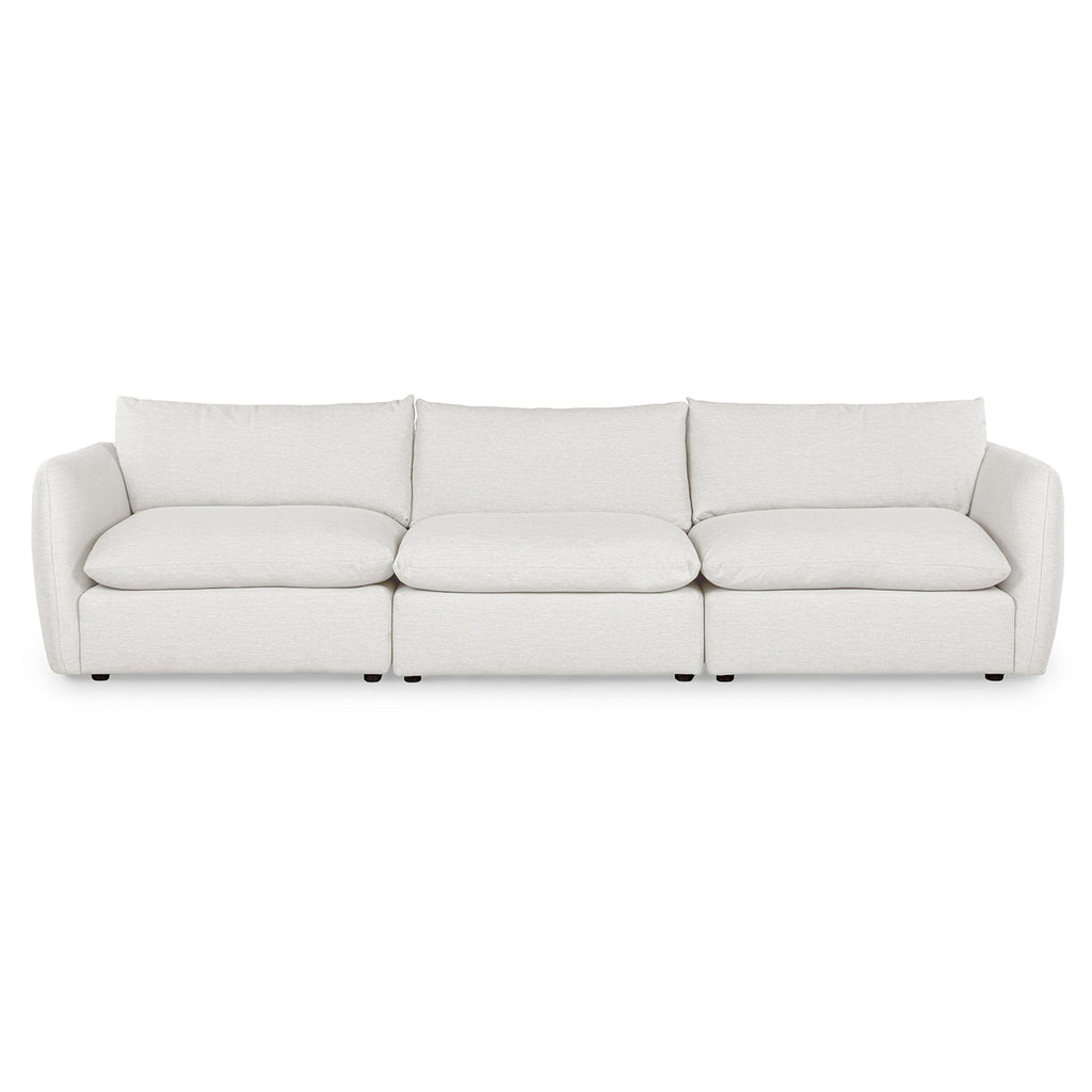 131.5" Modular Sofa - Silver Ivory