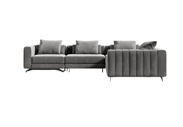 L shape Velvet sectional