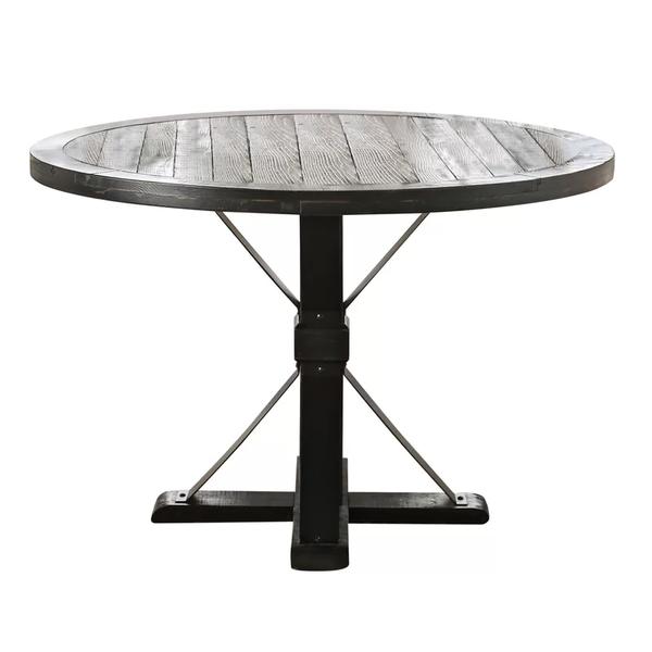 Round Solid Wood Base Dining Table