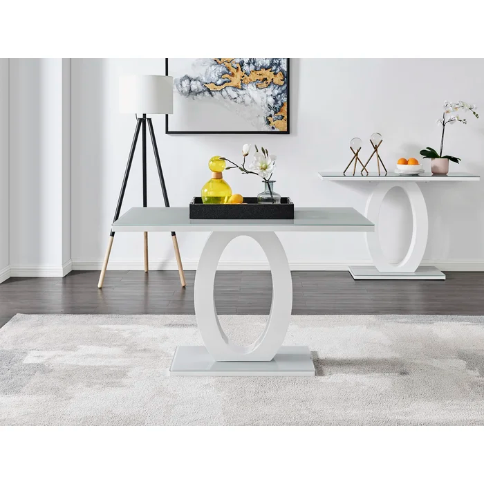 Modern High Gloss Halo Dining Table