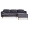 Unwind Sectional Smokey Grey Left