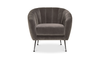 Velvet chair dark grey