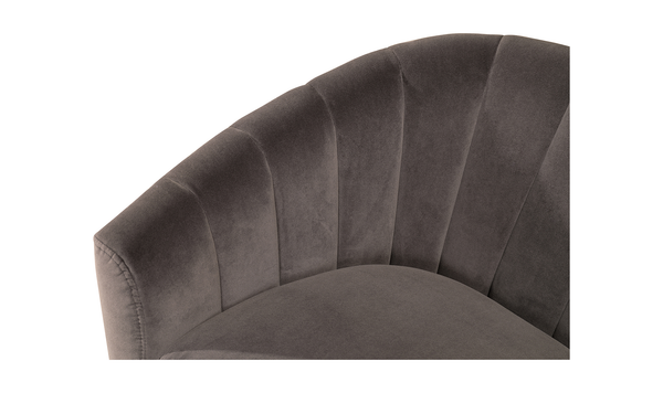 Velvet chair dark grey