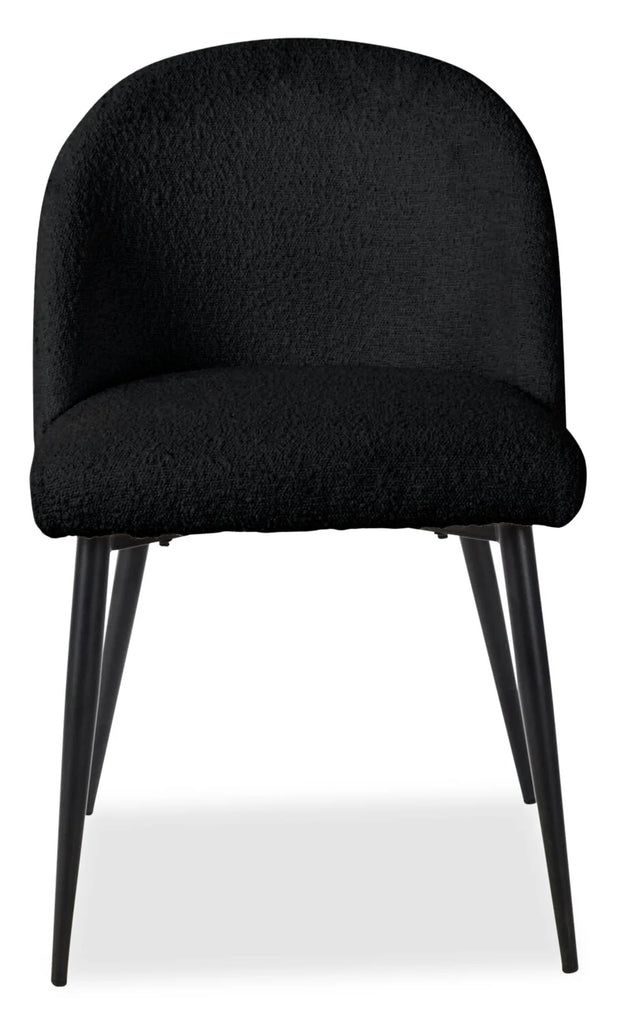 Black Boucle Side Chair