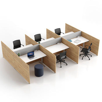 Axel workstations with adjustable tables